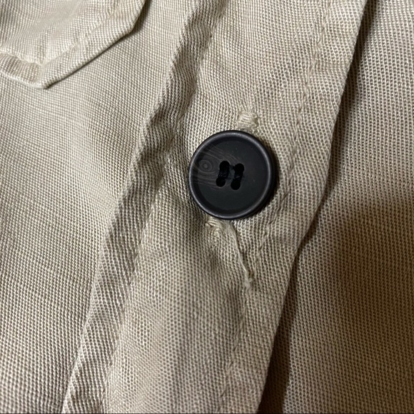 Zara linen shirt size S color khaki/tan - Picture 6 of 7